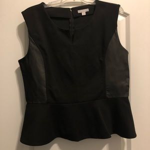 Black peplum top